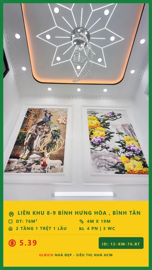 Bán nhà Liên khu 8-9 Bình Tân - 76m2 - Giá 5.39 tỷ - Mã: 25XM-76-BT