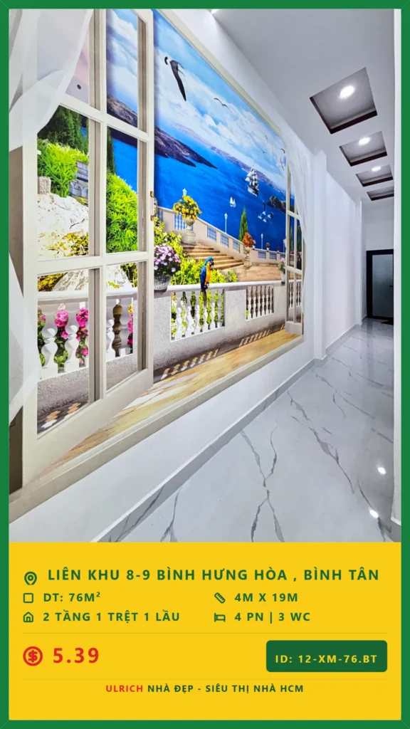 Bán nhà Liên khu 8-9 Bình Tân - 76m2 - Giá 5.39 tỷ - Mã: 25XM-76-BT