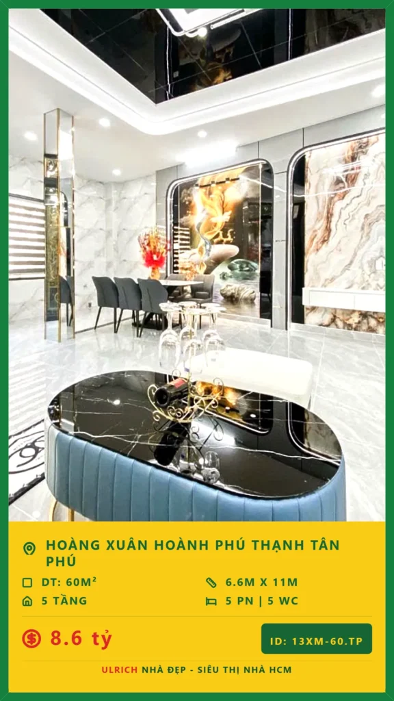 Bán nhà Hoàng Xuân Hoành Tân Phú - 60m2 - Giá 8.6 tỷ - Mã: 26XM-60-TP