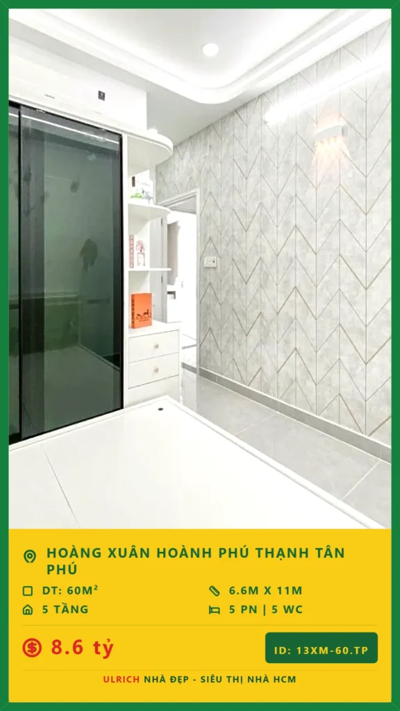 Bán nhà Hoàng Xuân Hoành Tân Phú - 60m2 - Giá 8.6 tỷ - Mã: 26XM-60-TP