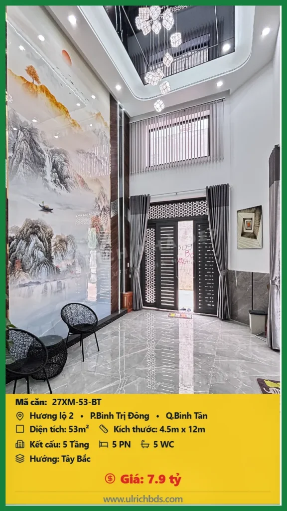 Bán nhà Hương lộ 2 Bình Tân - 53m2 - Giá 7.9 tỷ - Mã: 27XM-53-BT