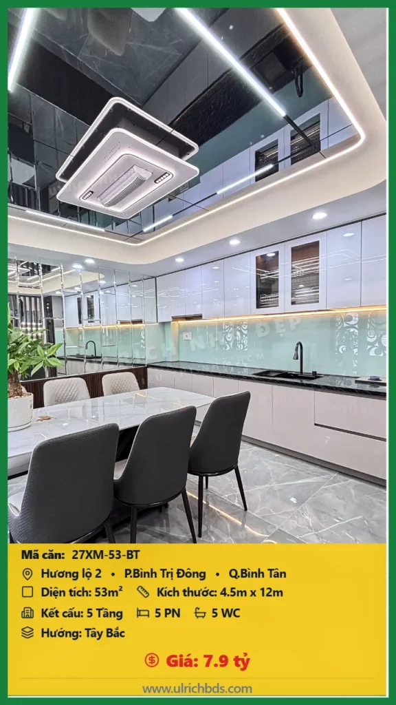 Bán nhà Hương lộ 2 Bình Tân - 53m2 - Giá 7.9 tỷ - Mã: 27XM-53-BT