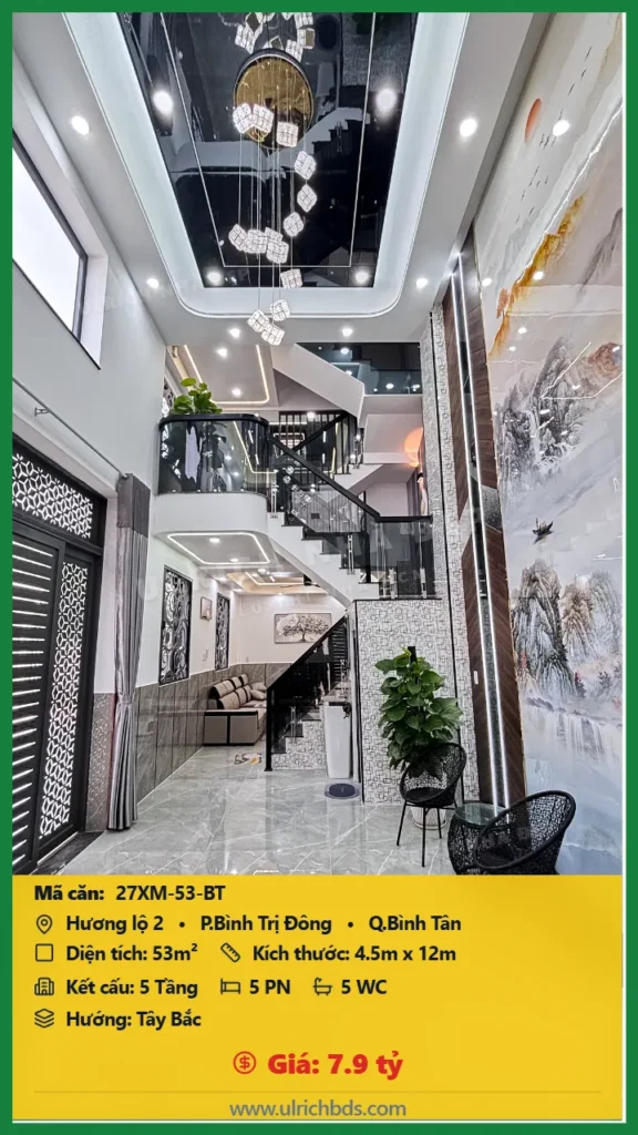 Bán nhà Hương lộ 2 Bình Tân - 53m2 - Giá 7.9 tỷ - Mã: 27XM-53-BT