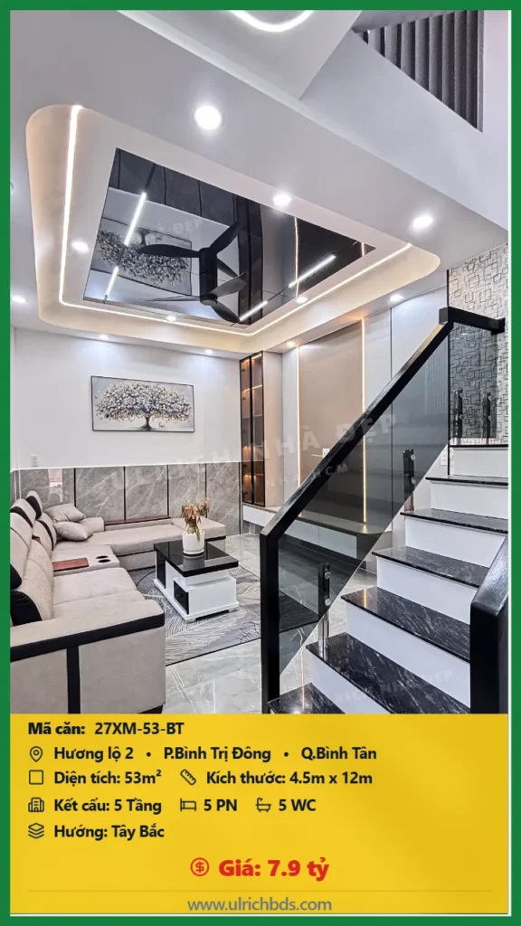 Bán nhà Hương lộ 2 Bình Tân - 53m2 - Giá 7.9 tỷ - Mã: 27XM-53-BT