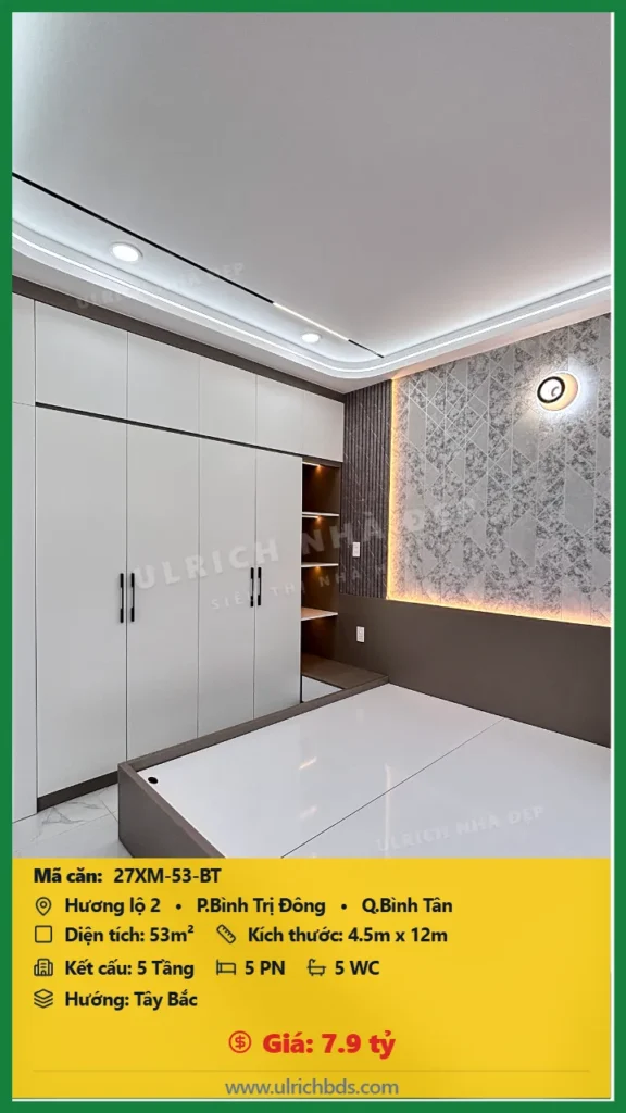 Bán nhà Hương lộ 2 Bình Tân - 53m2 - Giá 7.9 tỷ - Mã: 27XM-53-BT