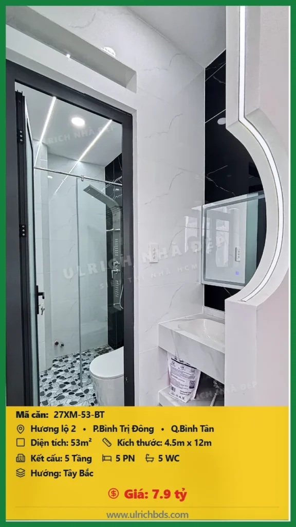 Bán nhà Hương lộ 2 Bình Tân - 53m2 - Giá 7.9 tỷ - Mã: 27XM-53-BT