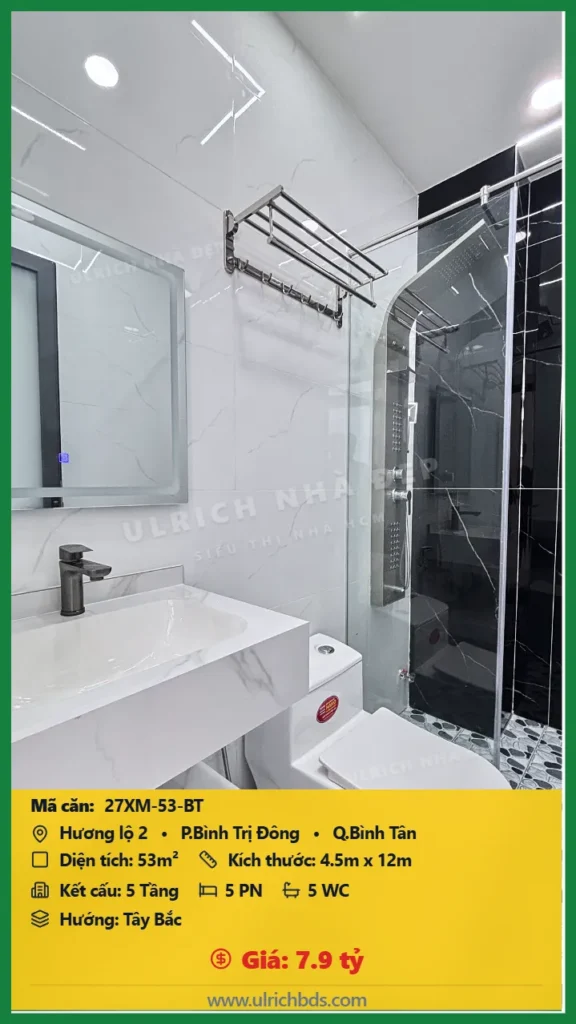 Bán nhà Hương lộ 2 Bình Tân - 53m2 - Giá 7.9 tỷ - Mã: 27XM-53-BT