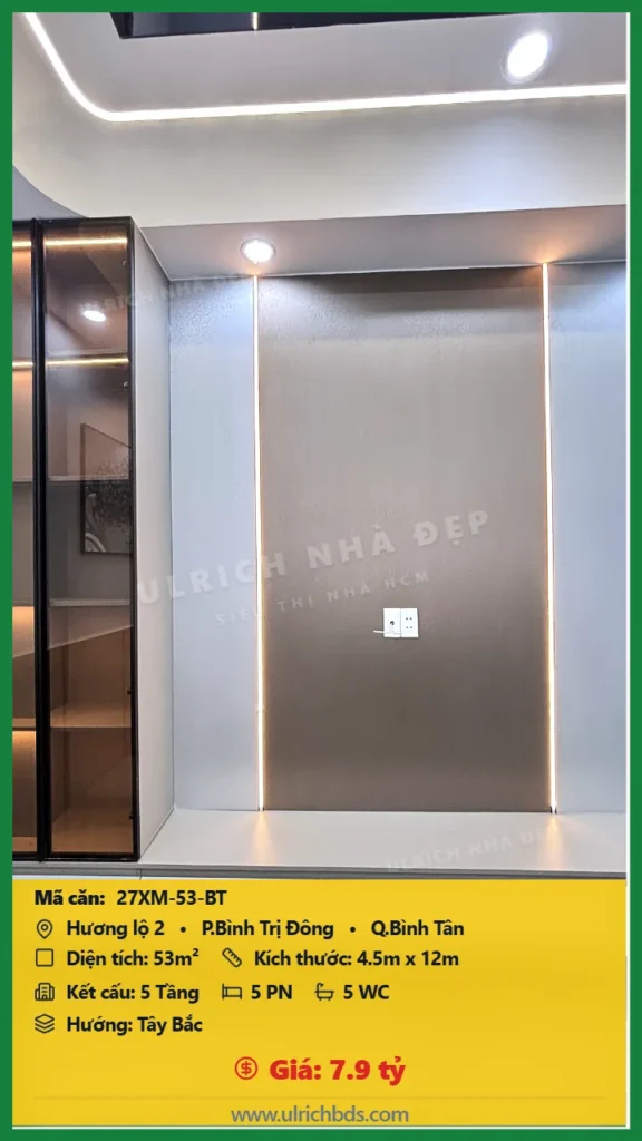 Bán nhà Hương lộ 2 Bình Tân - 53m2 - Giá 7.9 tỷ - Mã: 27XM-53-BT