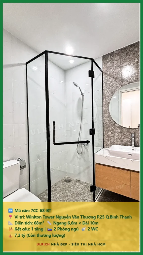 Bán nhà Winlton Tower Nguyễn Văn Thương Bình Thạnh - 68m2 - Giá 7.2 tỷ - Mã: 7CC-68-BT