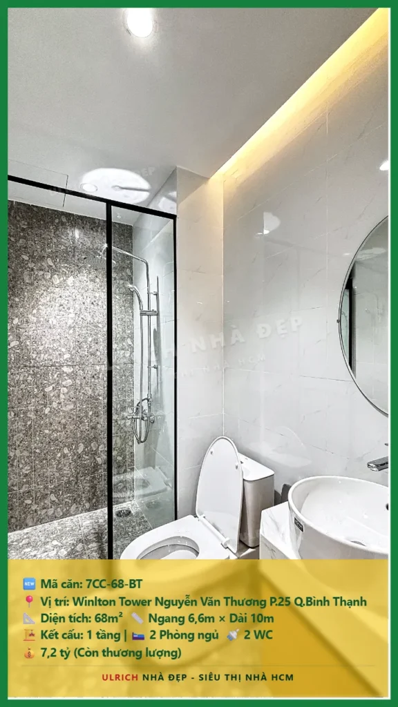 Bán nhà Winlton Tower Nguyễn Văn Thương Bình Thạnh - 68m2 - Giá 7.2 tỷ - Mã: 7CC-68-BT