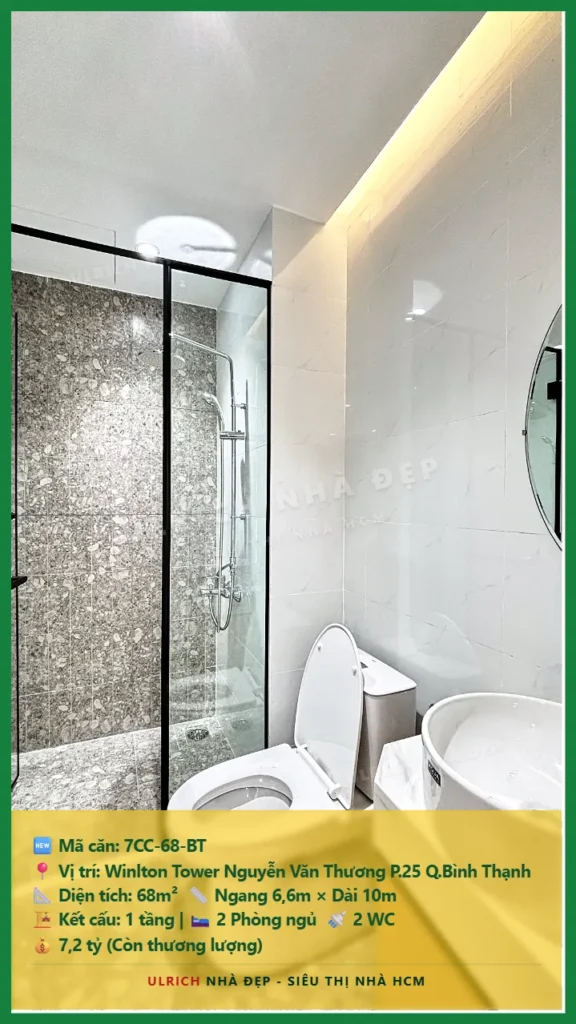 Bán nhà Winlton Tower Nguyễn Văn Thương Bình Thạnh - 68m2 - Giá 7.2 tỷ - Mã: 7CC-68-BT