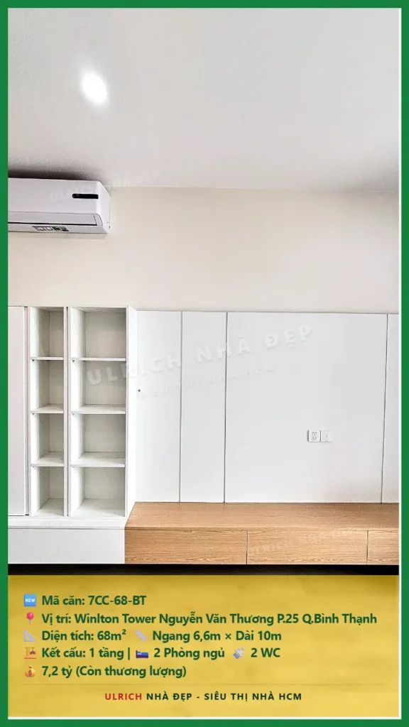Bán nhà Winlton Tower Nguyễn Văn Thương Bình Thạnh - 68m2 - Giá 7.2 tỷ - Mã: 7CC-68-BT