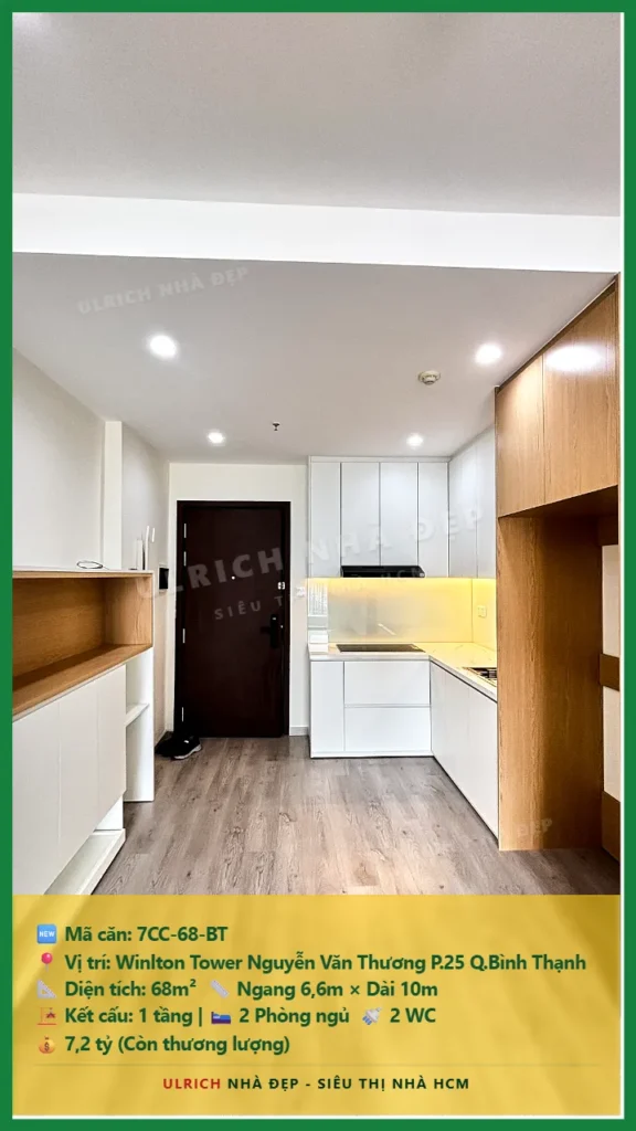 Bán nhà Winlton Tower Nguyễn Văn Thương Bình Thạnh - 68m2 - Giá 7.2 tỷ - Mã: 7CC-68-BT