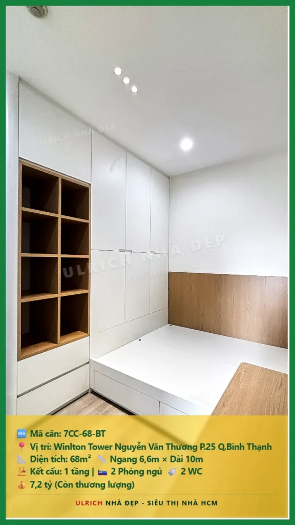Bán nhà Winlton Tower Nguyễn Văn Thương Bình Thạnh - 68m2 - Giá 7.2 tỷ - Mã: 7CC-68-BT