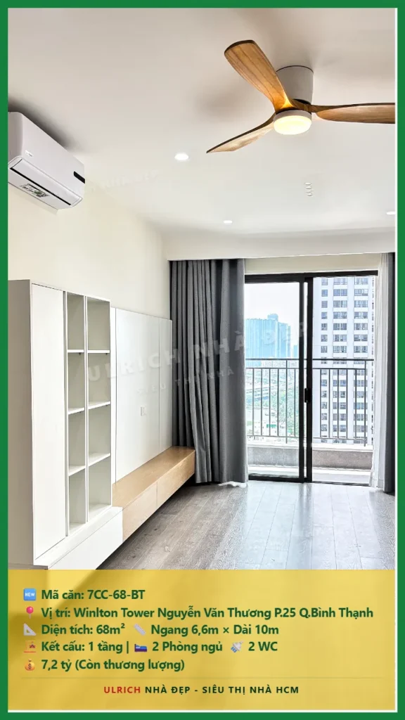 Bán nhà Winlton Tower Nguyễn Văn Thương Bình Thạnh - 68m2 - Giá 7.2 tỷ -Phòng khách