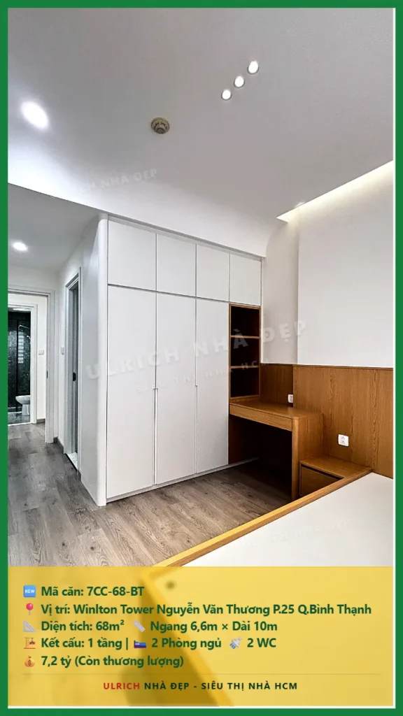 Bán nhà Winlton Tower Nguyễn Văn Thương Bình Thạnh - 68m2 - Giá 7.2 tỷ - Mã: 7CC-68-BT