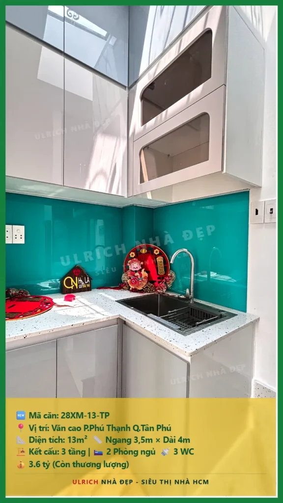 Nhà xây mới 2026 13m2 3 tầng đường Văn cao Tân Phú giá 3.6 tỷ