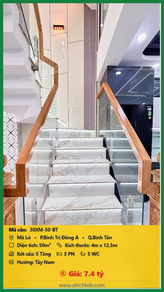 Bán nhà Mã Lò Bình Tân - 50m2 - Giá 7.4 tỷ - Mã: 30XM-50-BT