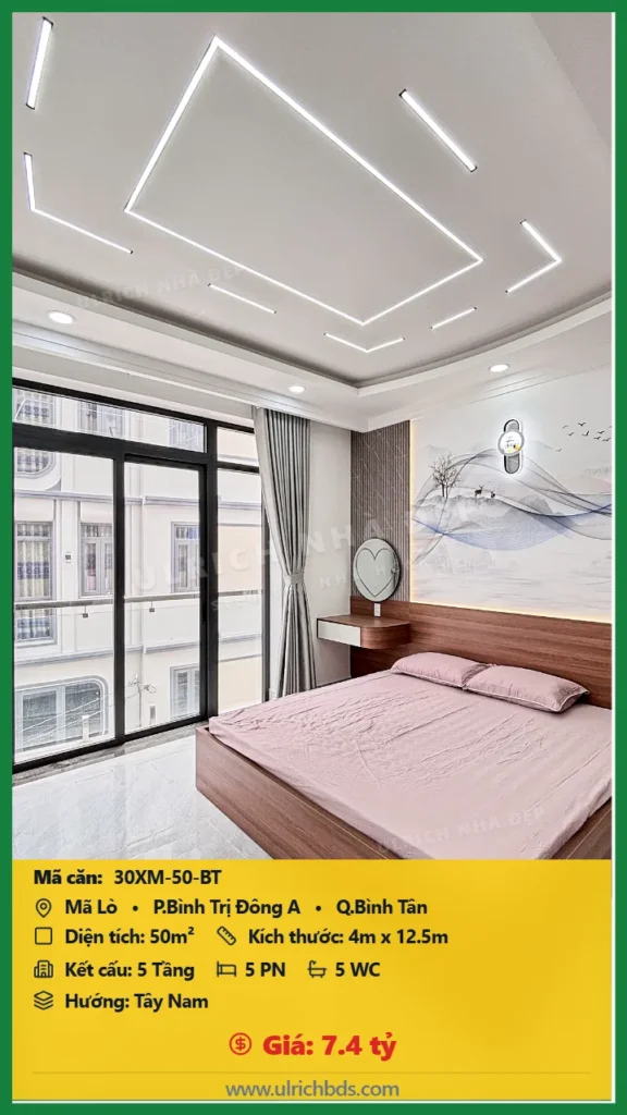 Bán nhà Mã Lò Bình Tân - 50m2 - Giá 7.4 tỷ - Mã: 30XM-50-BT