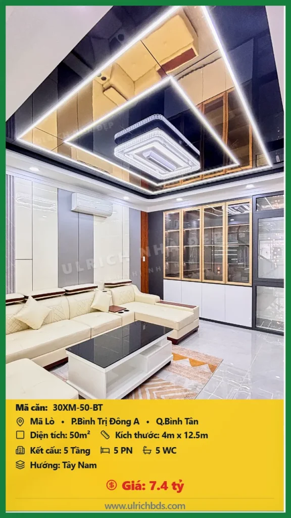 Bán nhà Mã Lò Bình Tân - 50m2 - Giá 7.4 tỷ - Mã: 30XM-50-BT