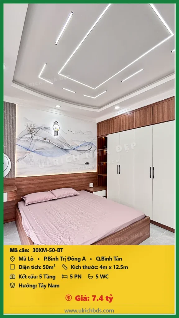 Bán nhà Mã Lò Bình Tân - 50m2 - Giá 7.4 tỷ - Mã: 30XM-50-BT