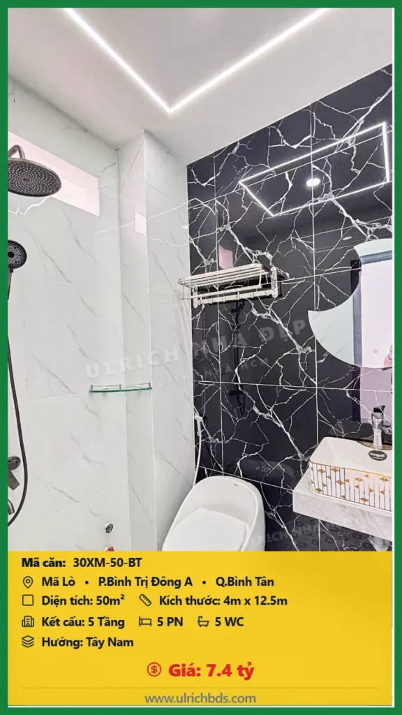 Bán nhà Mã Lò Bình Tân - 50m2 - Giá 7.4 tỷ - Mã: 30XM-50-BT