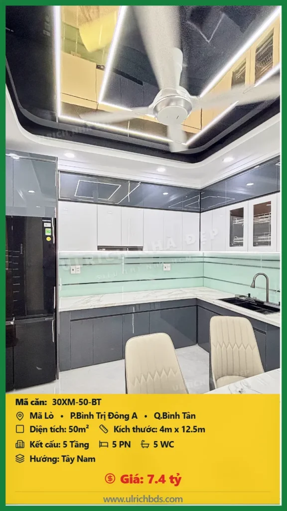 Bán nhà Mã Lò Bình Tân - 50m2 - Giá 7.4 tỷ - Mã: 30XM-50-BT