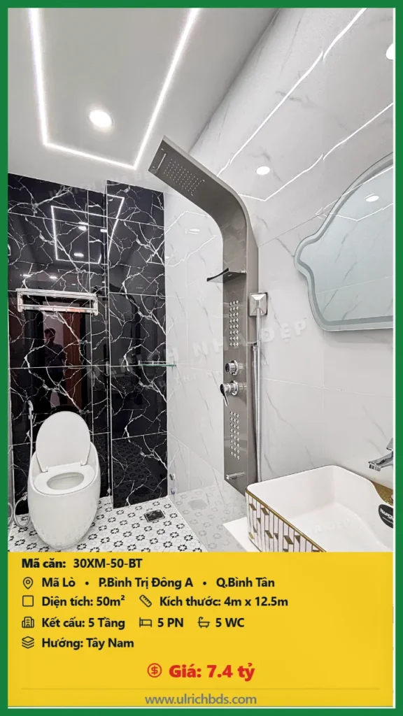 Bán nhà Mã Lò Bình Tân - 50m2 - Giá 7.4 tỷ - Mã: 30XM-50-BT