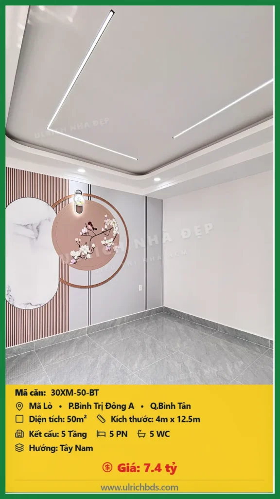 Bán nhà Mã Lò Bình Tân - 50m2 - Giá 7.4 tỷ - Mã: 30XM-50-BT