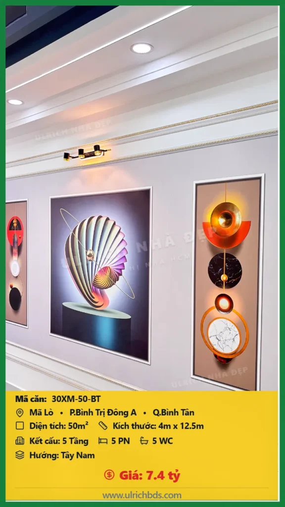 Bán nhà Mã Lò Bình Tân - 50m2 - Giá 7.4 tỷ - Mã: 30XM-50-BT
