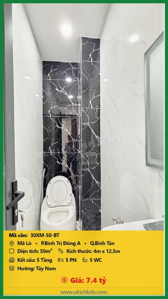 Bán nhà Mã Lò Bình Tân - 50m2 - Giá 7.4 tỷ - Mã: 30XM-50-BT