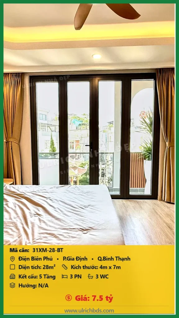 Bán nhà Điện Biên Phủ Bình Thạnh - 28m2 - Giá 7.5 tỷ - Mã: 31XM-28-BT