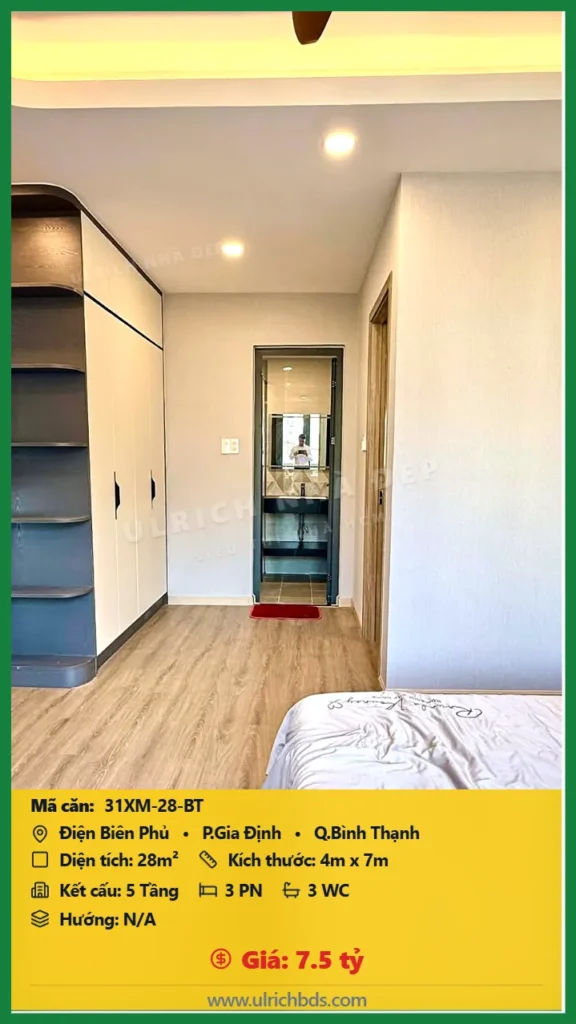 Bán nhà Điện Biên Phủ Bình Thạnh - 28m2 - Giá 7.5 tỷ - Mã: 31XM-28-BT