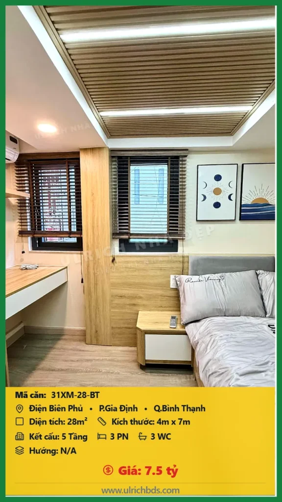 Bán nhà Điện Biên Phủ Bình Thạnh - 28m2 - Giá 7.5 tỷ - Mã: 31XM-28-BT