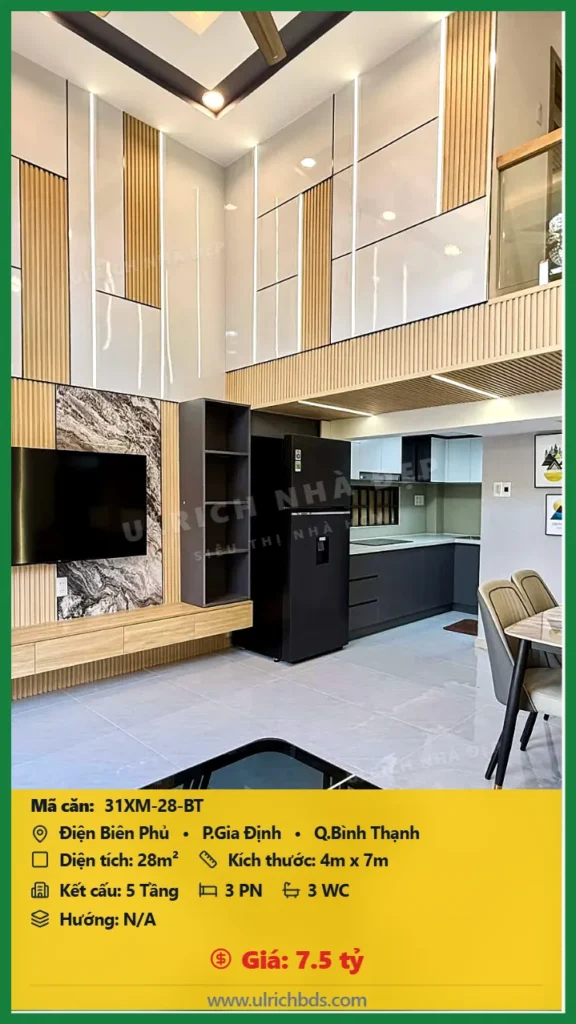 Bán nhà Điện Biên Phủ Bình Thạnh - 28m2 - Giá 7.5 tỷ - Mã: 31XM-28-BT