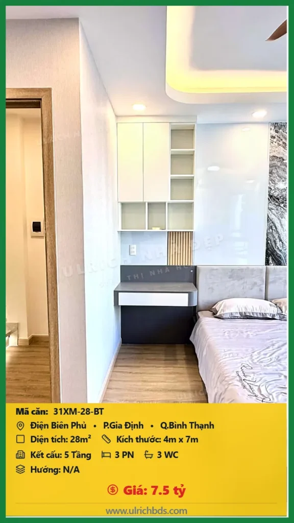 Bán nhà Điện Biên Phủ Bình Thạnh - 28m2 - Giá 7.5 tỷ - Mã: 31XM-28-BT