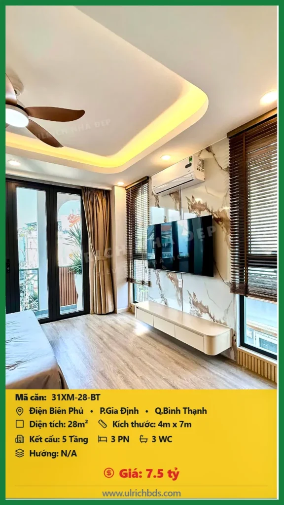 Bán nhà Điện Biên Phủ Bình Thạnh - 28m2 - Giá 7.5 tỷ - Mã: 31XM-28-BT