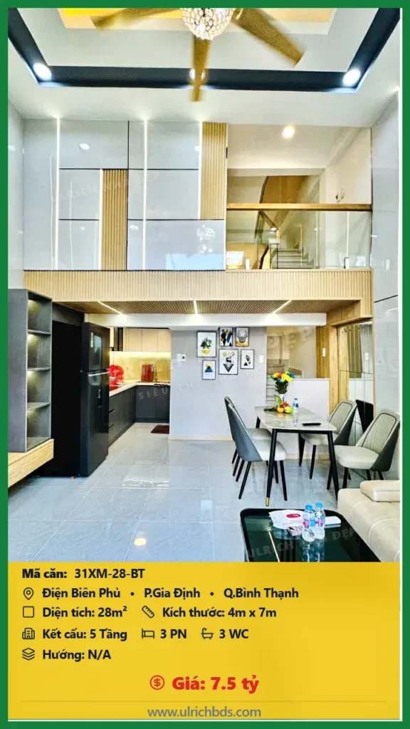 Bán nhà Điện Biên Phủ Bình Thạnh - 28m2 - Giá 7.5 tỷ - Mã: 31XM-28-BT