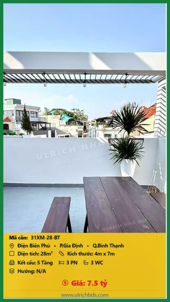 Bán nhà Điện Biên Phủ Bình Thạnh - 28m2 - Giá 7.5 tỷ - Mã: 31XM-28-BT