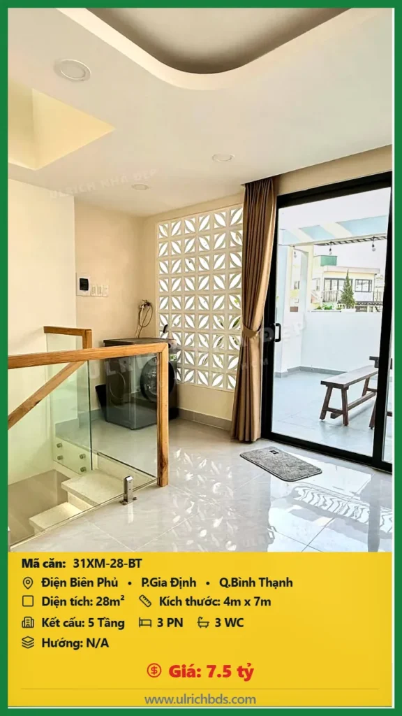 Bán nhà Điện Biên Phủ Bình Thạnh - 28m2 - Giá 7.5 tỷ - Mã: 31XM-28-BT