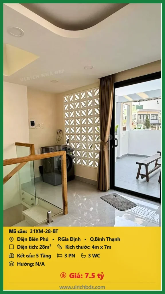 Bán nhà Điện Biên Phủ Bình Thạnh - 28m2 - Giá 7.5 tỷ - Mã: 31XM-28-BT