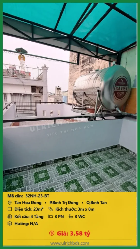 Bán nhà Tân Hòa Đông Bình Tân - 23m2 - Giá 3.58 tỷ - Mã: 32NH-23-BT