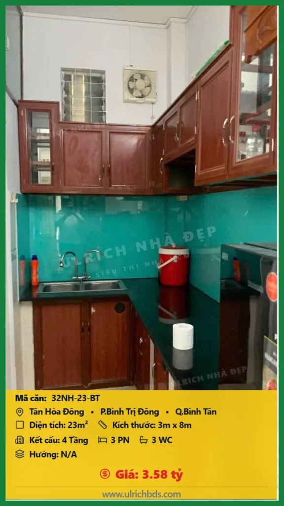 Bán nhà Tân Hòa Đông Bình Tân - 23m2 - Giá 3.58 tỷ - Mã: 32NH-23-BT