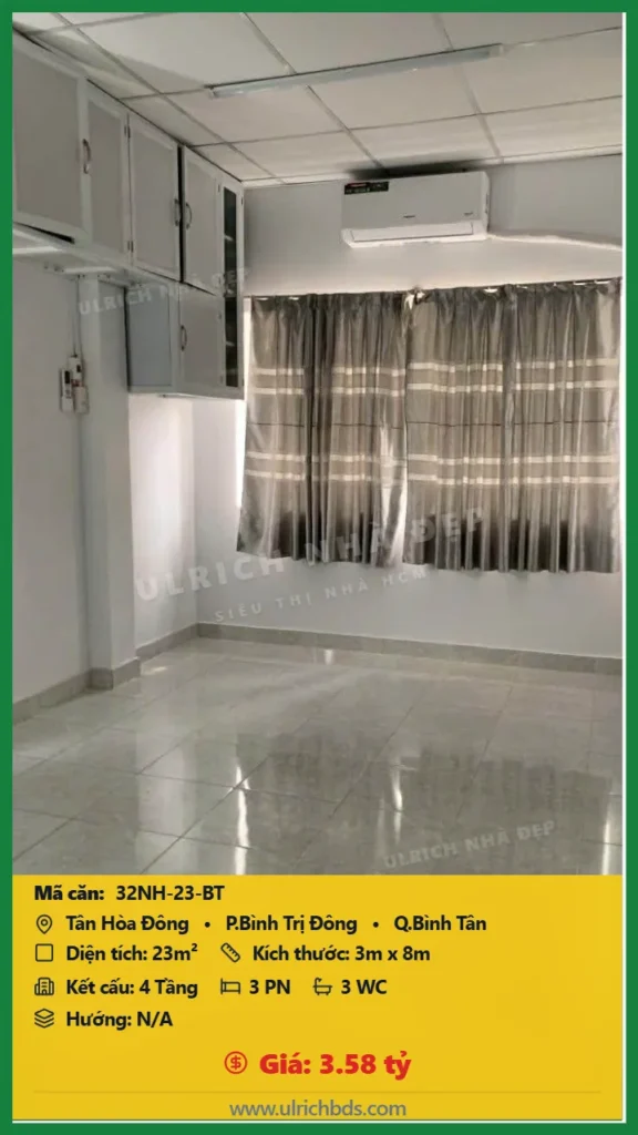 Bán nhà Tân Hòa Đông Bình Tân - 23m2 - Giá 3.58 tỷ - Mã: 32NH-23-BT