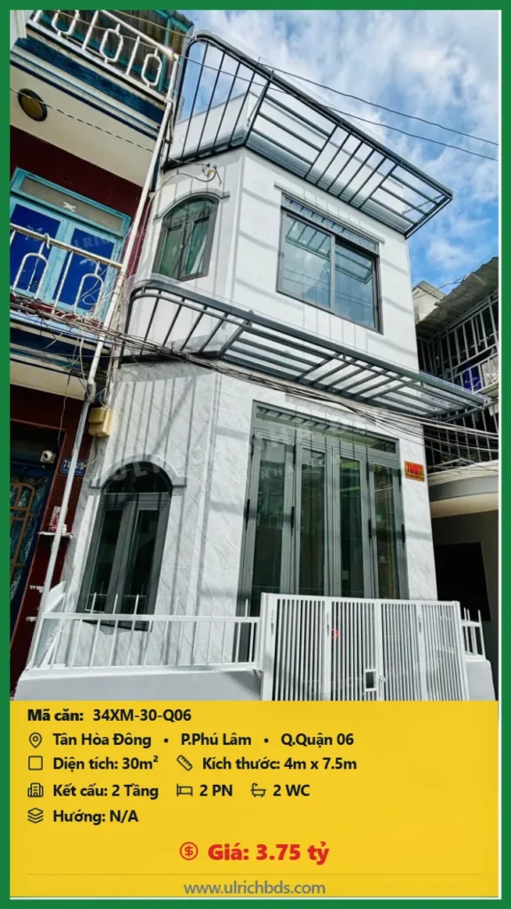 Nhà mới xây 2026 30m2 Tân Hòa Đông Q06 giá nhỉnh 3 tỷ tại Tân Hòa Đông  Phú Lâm Quận 06
