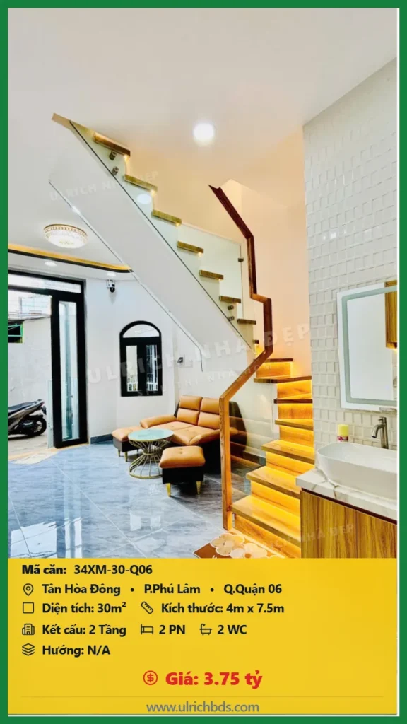Bán nhà Tân Hòa Đông Quận 06 - 30m2 - Giá 3.75 tỷ - Mã: 34XM-30-Q06