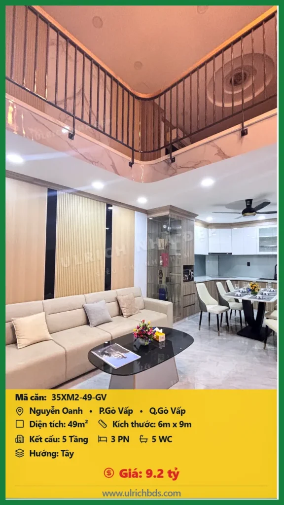 Nhà xây mới 2026 Nguyễn Oanh 6x9m giá 9.2 tỷ - 35XM2-49-GV