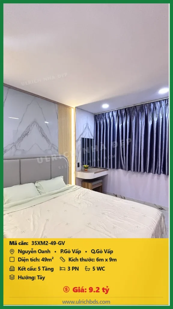 Nhà xây mới 2026 Nguyễn Oanh 6x9m giá 9.2 tỷ - 35XM2-49-GV