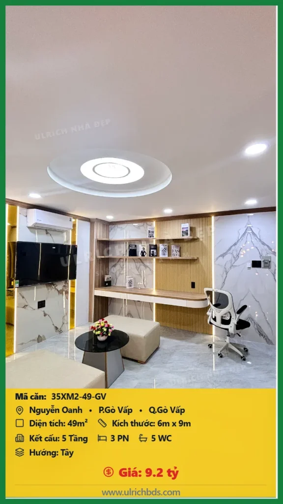 Nhà xây mới 2026 Nguyễn Oanh 6x9m giá 9.2 tỷ - 35XM2-49-GV