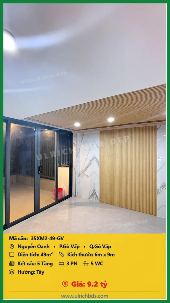 Nhà xây mới 2026 Nguyễn Oanh 6x9m giá 9.2 tỷ - 35XM2-49-GV